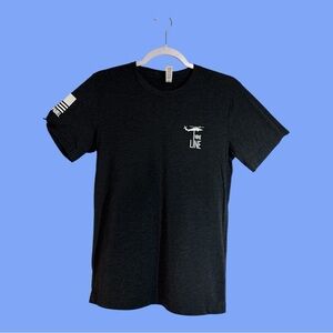 NINELINEAPPAREL Graphic Patriotic T Shirt Black Size Small